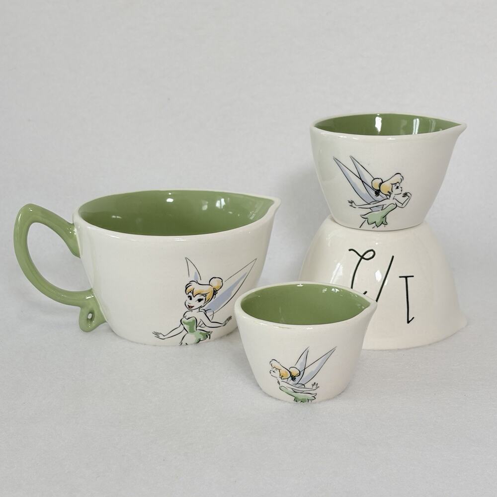 Rae Dunn Tinkerbell Measuring Cups Set Of 4 Disney's Peter Pan Collection